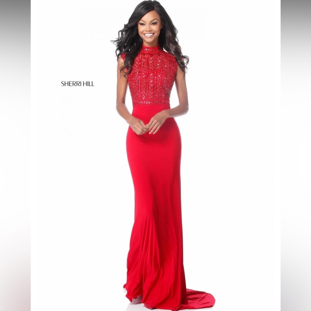 Sherri Hill Red Evening Gown
